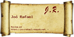 Joó Rafael névjegykártya